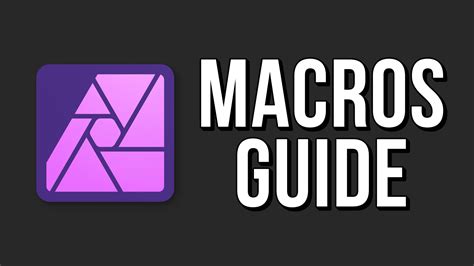affinity photo macros|How to Create Macros in Affinity Photo .